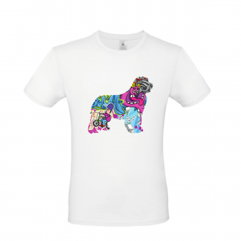 T-Shirt uomo cane Terranova - grafica Newfy Vintage